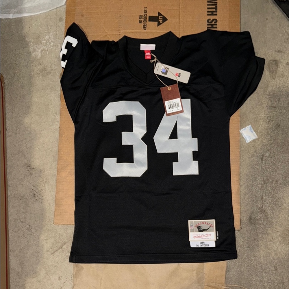 Mitchell & Ness Black and White Throwback Jersey